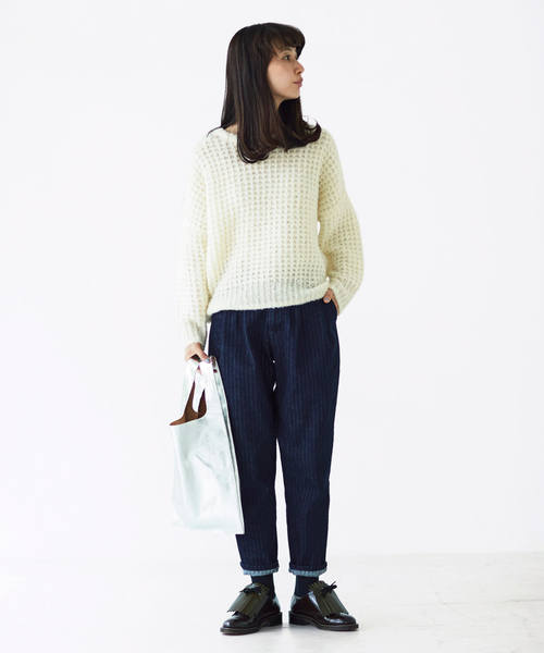 Sunny clouds（サニークラウズ）の「サニークラウズ　アルパカなのにひつじのセーター＜レディース＞（ニット/セーター・レディース・オフホワイト・LARGE/MEDIUM/X-LARGE）」の8枚目の写真