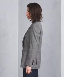 美品 ユナイテッドアローズ UWSC チェック ブレザー ダブル ブラウン 40 美品 ユナイテッドアローズ UWSC チェック ブレザー ダブル