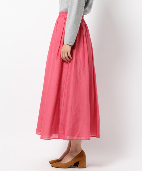 laboratory work（ラボラトリーワーク）の「コットンシルクカラーマキシスカート【WEB限定カラーあり】（スカート・レディース・グリーン/ピンク/イエロー/ネイビー/ラベンダー/ブルー系その他・M/MEDIUM）」の12枚目の写真