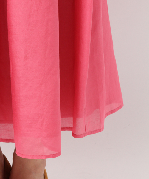 laboratory work（ラボラトリーワーク）の「コットンシルクカラーマキシスカート【WEB限定カラーあり】（スカート・レディース・グリーン/ピンク/イエロー/ネイビー/ラベンダー/ブルー系その他・M/MEDIUM）」の11枚目の写真