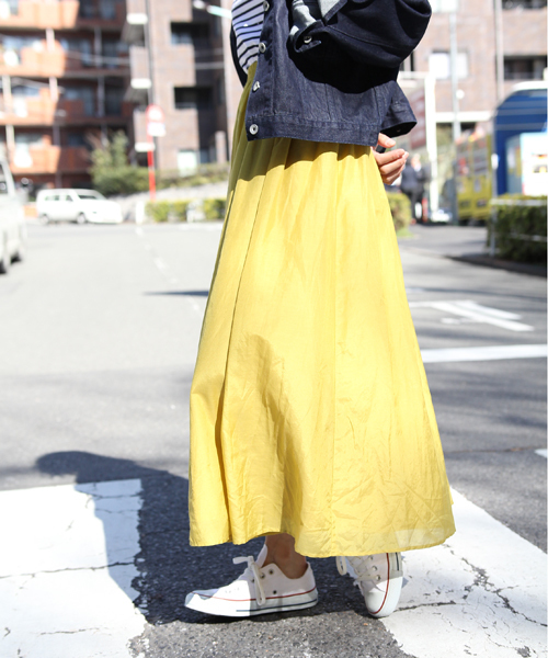 laboratory work（ラボラトリーワーク）の「コットンシルクカラーマキシスカート【WEB限定カラーあり】（スカート・レディース・グリーン/ピンク/イエロー/ネイビー/ラベンダー/ブルー系その他・M/MEDIUM）」の18枚目の写真