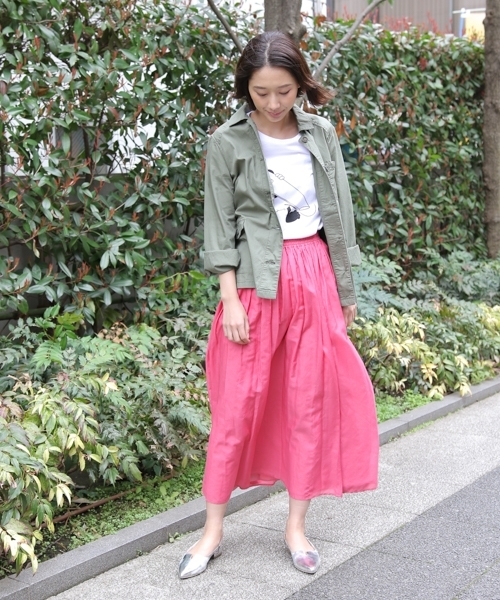 laboratory work（ラボラトリーワーク）の「コットンシルクカラーマキシスカート【WEB限定カラーあり】（スカート・レディース・グリーン/ピンク/イエロー/ネイビー/ラベンダー/ブルー系その他・M/MEDIUM）」の21枚目の写真