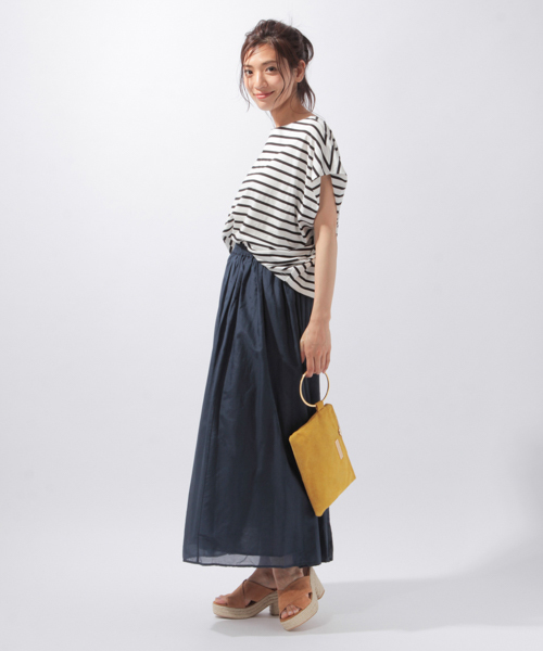 laboratory work（ラボラトリーワーク）の「コットンシルクカラーマキシスカート【WEB限定カラーあり】（スカート・レディース・グリーン/ピンク/イエロー/ネイビー/ラベンダー/ブルー系その他・M/MEDIUM）」の20枚目の写真