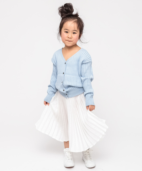 CIAOPANIC TYPY（チャオパニックティピー）の「【ママとお揃い】ウォッシャブルニットカーディガン（カーディガン/ボレロ・キッズ・ブラック/ホワイト/イエロー/ピンク/サックスブルー・100/150/120/110/130/140）」の3枚目の写真