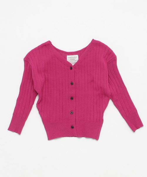 CIAOPANIC TYPY（チャオパニックティピー）の「【ママとお揃い】ウォッシャブルニットカーディガン（カーディガン/ボレロ・キッズ・ブラック/ホワイト/イエロー/ピンク/サックスブルー・100/150/120/110/130/140）」の5枚目の写真