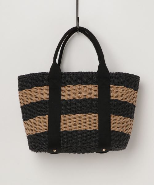 PASSE-DIX（パスディス）の「PASSE-DIX / パスディス　テープハンドルかごバッグ（かごバッグ・レディース・アイボリー/ベージュ/ブラック系その他/ゴールド/その他・FREE）」の18枚目の写真