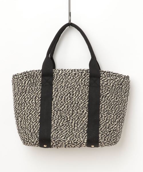 PASSE-DIX（パスディス）の「PASSE-DIX / パスディス　テープハンドルかごバッグ（かごバッグ・レディース・アイボリー/ベージュ/ブラック系その他/ゴールド/その他・FREE）」の2枚目の写真