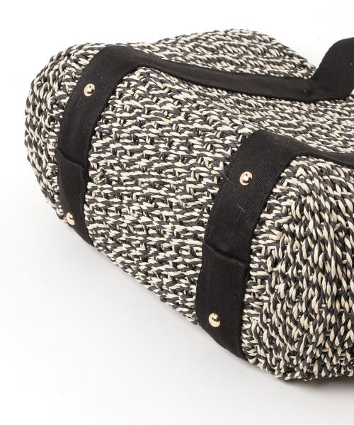 PASSE-DIX（パスディス）の「PASSE-DIX / パスディス　テープハンドルかごバッグ（かごバッグ・レディース・アイボリー/ベージュ/ブラック系その他/ゴールド/その他・FREE）」の9枚目の写真