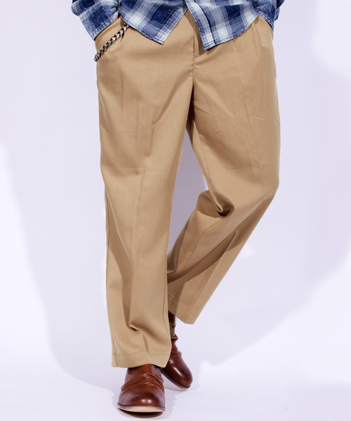 ８(eight)（エイト）の「ワイドパンツ サルエルパンツ スラックス（スラックス・メンズ・ブラック/ベージュ/グレー・MEDIUM/LARGE）」の3枚目の写真