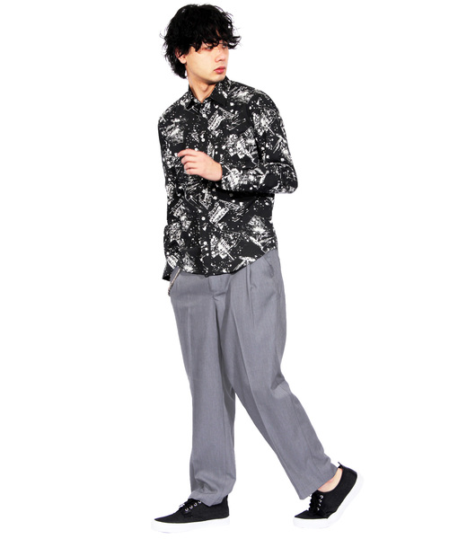 ８(eight)（エイト）の「ワイドパンツ サルエルパンツ スラックス（スラックス・メンズ・ブラック/ベージュ/グレー・MEDIUM/LARGE）」の5枚目の写真