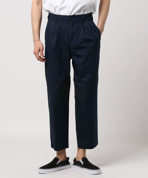 HOUSTON（ヒューストン）の「【HOUSTON】2タック クロップドパンツ（その他パンツ・メンズ・ネイビー/カーキ/オリーブドラブ・MEDIUM/LARGE/X-LARGE）」の3枚目の写真