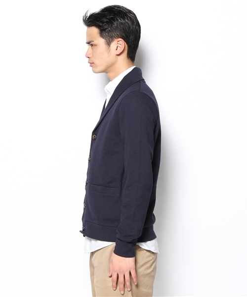 SHIPS JET BLUE（シップスジェットブルー）の「JB: ピケ/ショールカーディガン（カーディガン/ボレロ・メンズ・グリーン/ブルー/ネイビー・SMALL/MEDIUM/LARGE）」の5枚目の写真