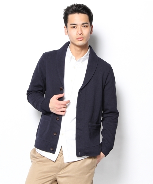 SHIPS JET BLUE（シップスジェットブルー）の「JB: ピケ/ショールカーディガン（カーディガン/ボレロ・メンズ・グリーン/ブルー/ネイビー・SMALL/MEDIUM/LARGE）」の7枚目の写真