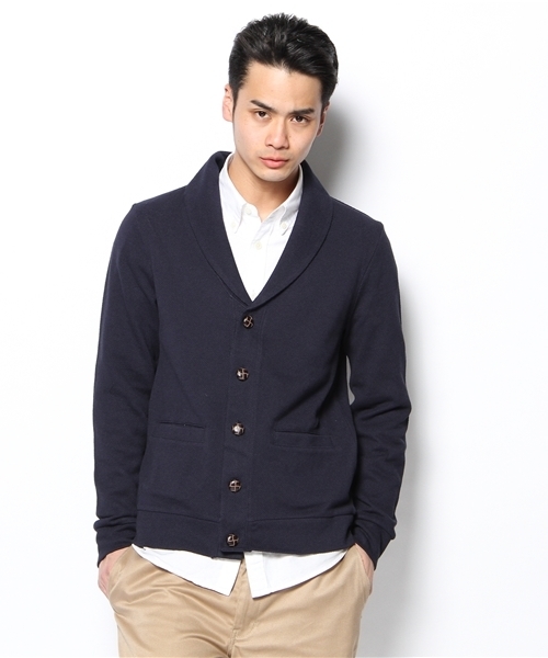 SHIPS JET BLUE（シップスジェットブルー）の「JB: ピケ/ショールカーディガン（カーディガン/ボレロ・メンズ・グリーン/ブルー/ネイビー・SMALL/MEDIUM/LARGE）」の13枚目の写真