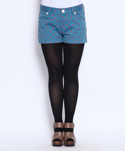 X-girl(エックスガール)の「POP PRINT SHORTS(その他パンツ・レディース・ブラック/グリーン/ブルー・0/1/2)」の3枚目の写真