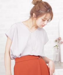N.（N. Natural Beauty Basic） | ◆タックドレープノースリーブブラウス(シャツ/ブラウス)