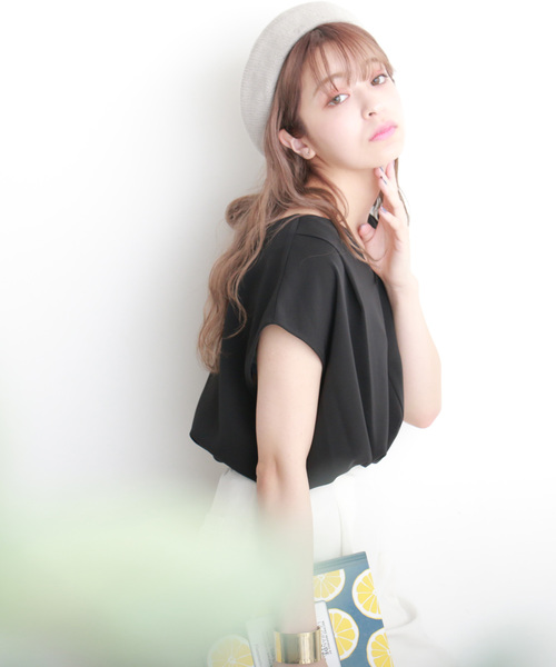 N.（N. Natural Beauty Basic）（エヌエヌナチュラルビューティーベーシック）の「◆タックドレープノースリーブブラウス（シャツ/ブラウス・レディース・ホワイト/ブラック/ブラウン/グレー/ピンク・MEDIUM）」の12枚目の写真