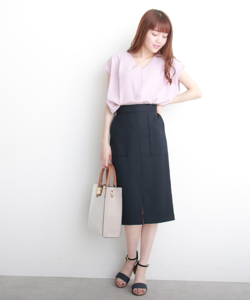 N.（N. Natural Beauty Basic）（エヌエヌナチュラルビューティーベーシック）の「◆タックドレープノースリーブブラウス（シャツ/ブラウス・レディース・ホワイト/ブラック/ブラウン/グレー/ピンク・MEDIUM）」の20枚目の写真