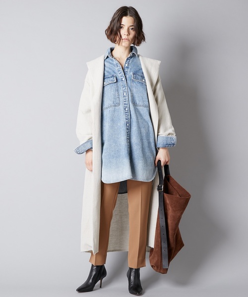 Whim Gazette（ウィムガゼット）の「11ozケミカルデニムビッグシャツ（シャツ/ブラウス・レディース・インディゴブルー・ﾌﾘ-）」の22枚目の写真