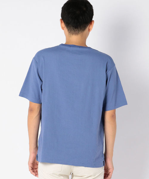 SHIPS(シップス)の「SC: ストレッチ リネン クルーネック Tシャツ 【ソリッド】(シャツ/ブラウス・メンズ・ライトブルー/カーキ・MEDIUM/LARGE/X-LARGE/SMALL)」の4枚目の写真