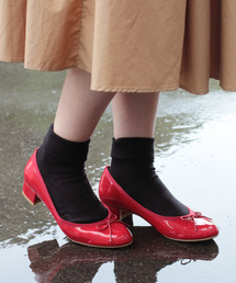 【晴雨兼用】ラウンドトゥレインパンプス【Carlie e felice/カーリーエフェリーチェ】