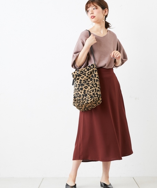 natural couture（ナチュラルクチュール）の「バルーン袖前後2WAY（ニット/セーター・レディース・ブラック/ベージュ/イエロー/アイボリー/レンガ・FREE）」の11枚目の写真