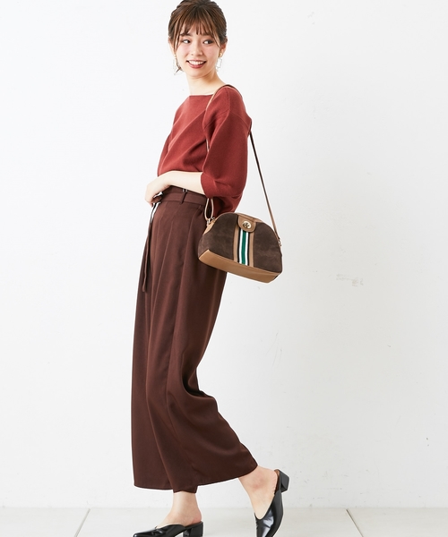 natural couture（ナチュラルクチュール）の「バルーン袖前後2WAY（ニット/セーター・レディース・ブラック/ベージュ/イエロー/アイボリー/レンガ・FREE）」の16枚目の写真