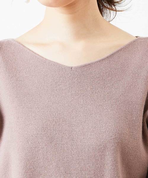 natural couture（ナチュラルクチュール）の「バルーン袖前後2WAY（ニット/セーター・レディース・ブラック/ベージュ/イエロー/アイボリー/レンガ・FREE）」の21枚目の写真