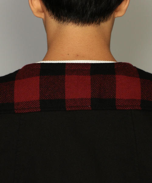 green label relaxing（グリーンレーベルリラクシング）の「SC チェックコンビ ワークベスト ◆（ベスト・メンズ・ダークグレー/レッド・L/M）」の13枚目の写真