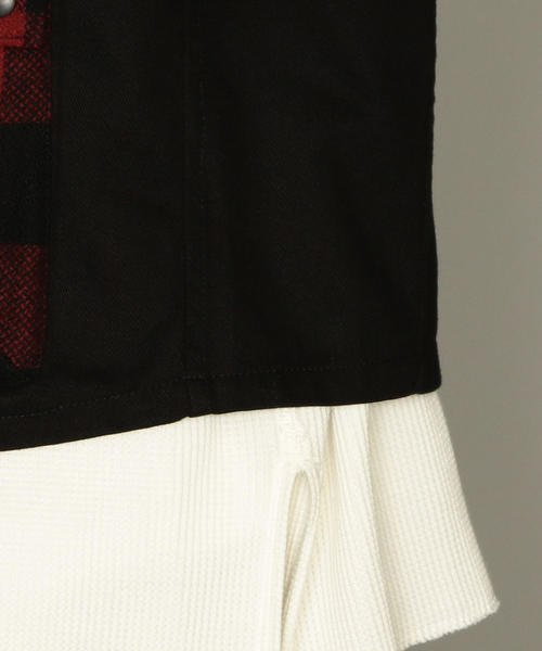 green label relaxing（グリーンレーベルリラクシング）の「SC チェックコンビ ワークベスト ◆（ベスト・メンズ・ダークグレー/レッド・L/M）」の15枚目の写真