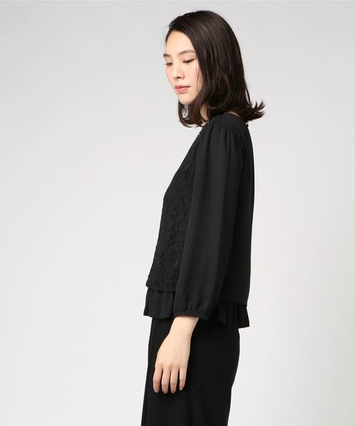 TRUDEA(トルディア)の「2段重ねレースブラウス(シャツ/ブラウス・レディース・ホワイト/ブラック・MEDIUM/LARGE)」の3枚目の写真