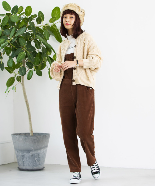 WEGO（ウィゴー）の「WEGO/ハートケーブルカーディガン（カーディガン/ボレロ・レディース・レッド/アイボリー・FREE）」の12枚目の写真