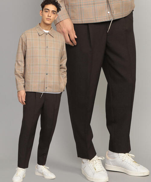 BEAUTY&YOUTH UNITED ARROWS(ビューティーアンドユースユナイテッドアローズ)の「BY ウーステッド 1P ルーズパンツ(スラックス・メンズ・ダークブラウン/ブラック・MEDIUM/LARGE/SMALL/X-LARGE)」の1枚目の写真