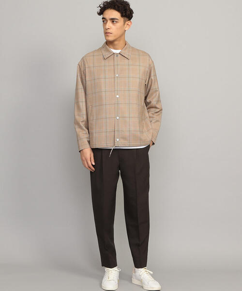 BEAUTY&YOUTH UNITED ARROWS(ビューティーアンドユースユナイテッドアローズ)の「BY ウーステッド 1P ルーズパンツ(スラックス・メンズ・ダークブラウン/ブラック・MEDIUM/LARGE/SMALL/X-LARGE)」の4枚目の写真