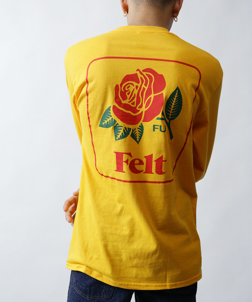 Carrots キャロッツ の Carrots Felt キャロッツ フェルト Rose Long Sleeve T Shirts ロンt Tシャツ カットソー Wear