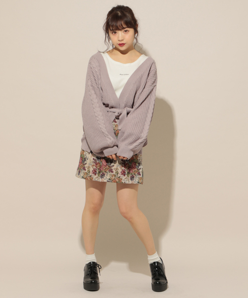apres jour（アプレジュール）の「ケーブルトッパーカーディガン【ZOZOTOWN限定アイテム】（カーディガン/ボレロ・レディース・ブラック/ライトブラウン/ラベンダー/ライトベージュ・フリー）」の17枚目の写真
