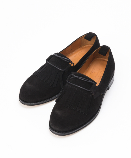 JALAN SRIWIJAYA（ジャランスリウァヤ）の「【Jalan Sriwijaya/別注】スウェードローファー（ローファー・メンズ・ブラック・2/3/1）」の7枚目の写真