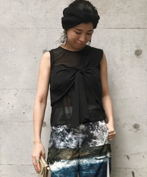 Ameri | TWIST COMBINATION TOP(Tシャツ/カットソー)