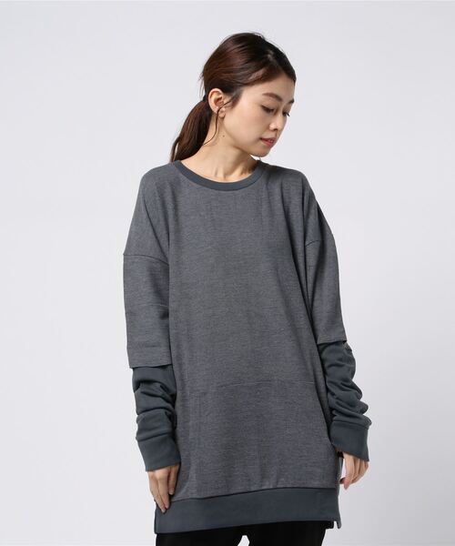 ARCHIVER(アーカイバ)の「【69】【it】ワッフルWフェイス(Tシャツ/カットソー・レディース・ブラック/オフホワイト/杢グレー/ライトベージュ・MEDIUM/LARGE)」の3枚目の写真