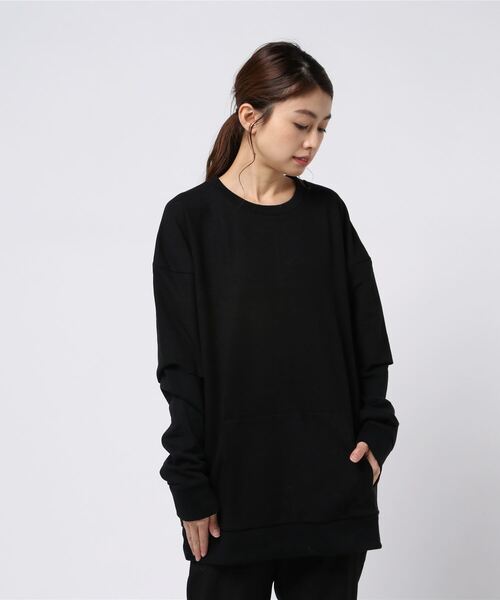 ARCHIVER(アーカイバ)の「【69】【it】ワッフルWフェイス(Tシャツ/カットソー・レディース・ブラック/オフホワイト/杢グレー/ライトベージュ・MEDIUM/LARGE)」の2枚目の写真