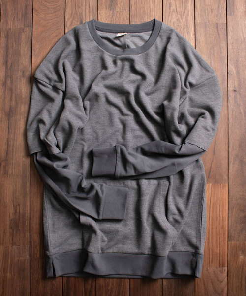 ARCHIVER(アーカイバ)の「【69】【it】ワッフルWフェイス(Tシャツ/カットソー・レディース・ブラック/オフホワイト/杢グレー/ライトベージュ・MEDIUM/LARGE)」の8枚目の写真