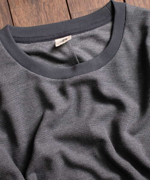ARCHIVER(アーカイバ)の「【69】【it】ワッフルWフェイス(Tシャツ/カットソー・レディース・ブラック/オフホワイト/杢グレー/ライトベージュ・MEDIUM/LARGE)」の9枚目の写真