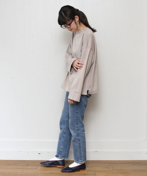 ORCIVAL(オーシバル)の「ORCIVAL / オーシバル コットンロード ドロップワイドシャツ ソリッド #RC9186(Tシャツ/カットソー・レディース・チャコールグレー/ブラック/ネイビー/ブラウン/ベージュ・1)」の16枚目の写真