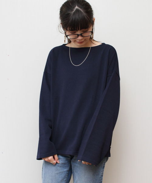 ORCIVAL(オーシバル)の「ORCIVAL / オーシバル コットンロード ドロップワイドシャツ ソリッド #RC9186(Tシャツ/カットソー・レディース・チャコールグレー/ブラック/ネイビー/ブラウン/ベージュ・1)」の13枚目の写真