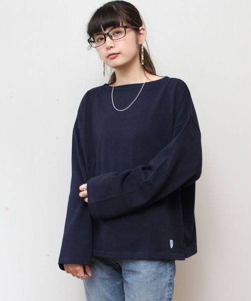 ORCIVAL(オーシバル)の「ORCIVAL / オーシバル コットンロード ドロップワイドシャツ ソリッド #RC9186(Tシャツ/カットソー・レディース・チャコールグレー/ブラック/ネイビー/ブラウン/ベージュ・1)」の12枚目の写真