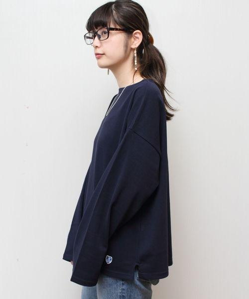 ORCIVAL(オーシバル)の「ORCIVAL / オーシバル コットンロード ドロップワイドシャツ ソリッド #RC9186(Tシャツ/カットソー・レディース・チャコールグレー/ブラック/ネイビー/ブラウン/ベージュ・1)」の11枚目の写真