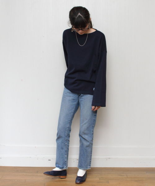 ORCIVAL(オーシバル)の「ORCIVAL / オーシバル コットンロード ドロップワイドシャツ ソリッド #RC9186(Tシャツ/カットソー・レディース・チャコールグレー/ブラック/ネイビー/ブラウン/ベージュ・1)」の7枚目の写真