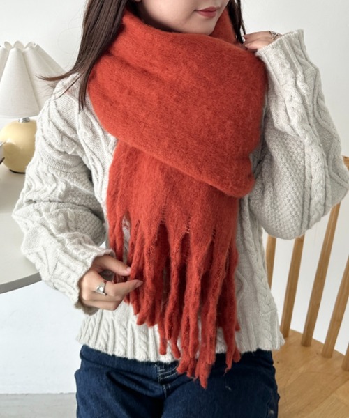 セール】ボリュームフリンジマフラー（マフラー）｜CLEA（クレア）の