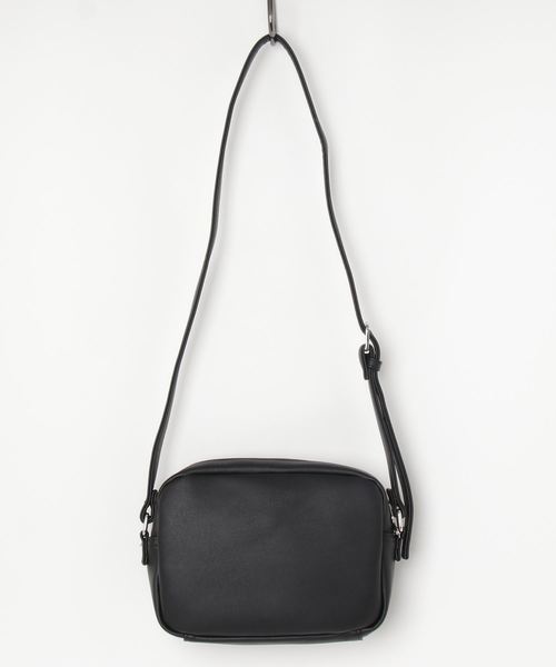 WEGO(ウィゴー)の「WEGO/シンセティックレザージップミニショルダーバッグ(ショルダーバッグ・メンズ・ブラック/ブラック系その他/グレー/その他1・FREE)」の7枚目の写真