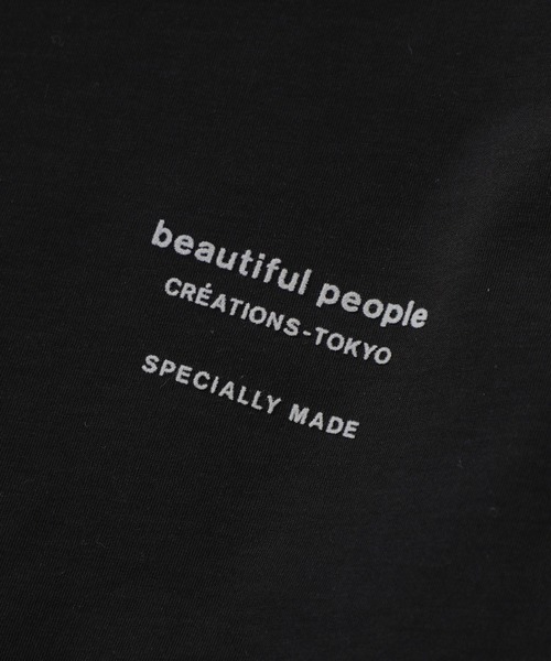 beautiful people（ビューティフルピープル）の「【beautiful people(ビューティフルピープル)】《STUDIOUS別注》フロッキーロゴロンT（Tシャツ/カットソー・レディース・ホワイト/ブラック/イエロー・SMALL）」の4枚目の写真
